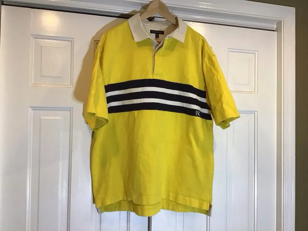 Banana Republic Rugby Y2K Polo Men XL Tall Retro Streetwear Preppy Frat Casual